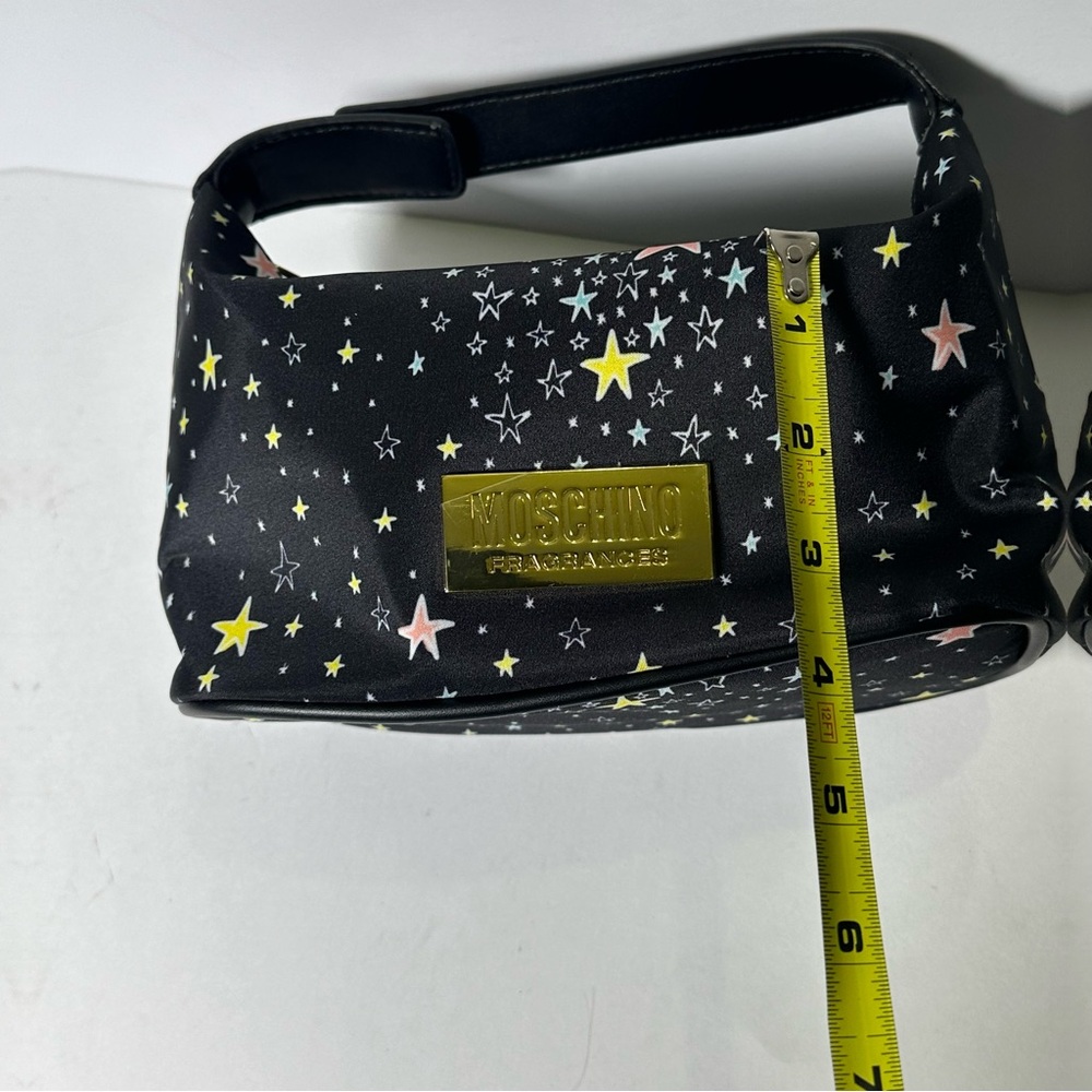 MOSCHINO Bag Pouch Makeup Train Case Clutch Travel Cosmetics Purse NEW - Picture 9 of 11